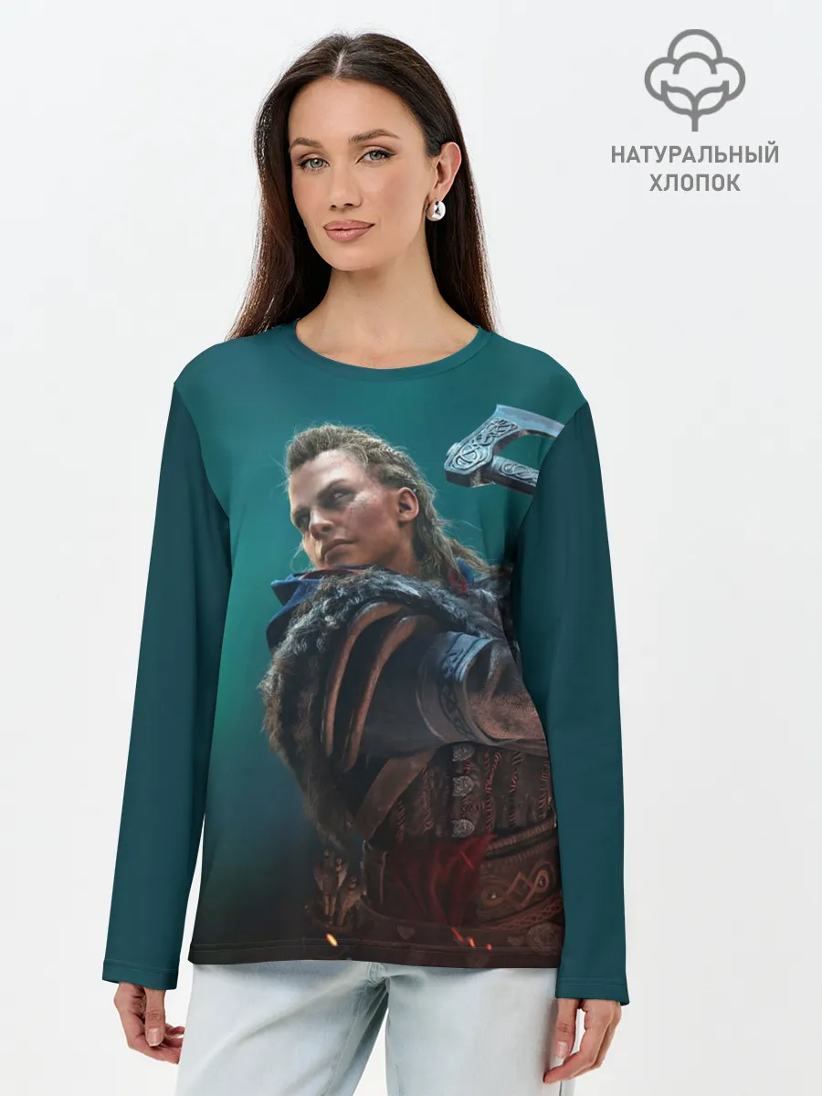 Лонгслив женский. Хлопок / ASSASSINS CREED VALHALLA