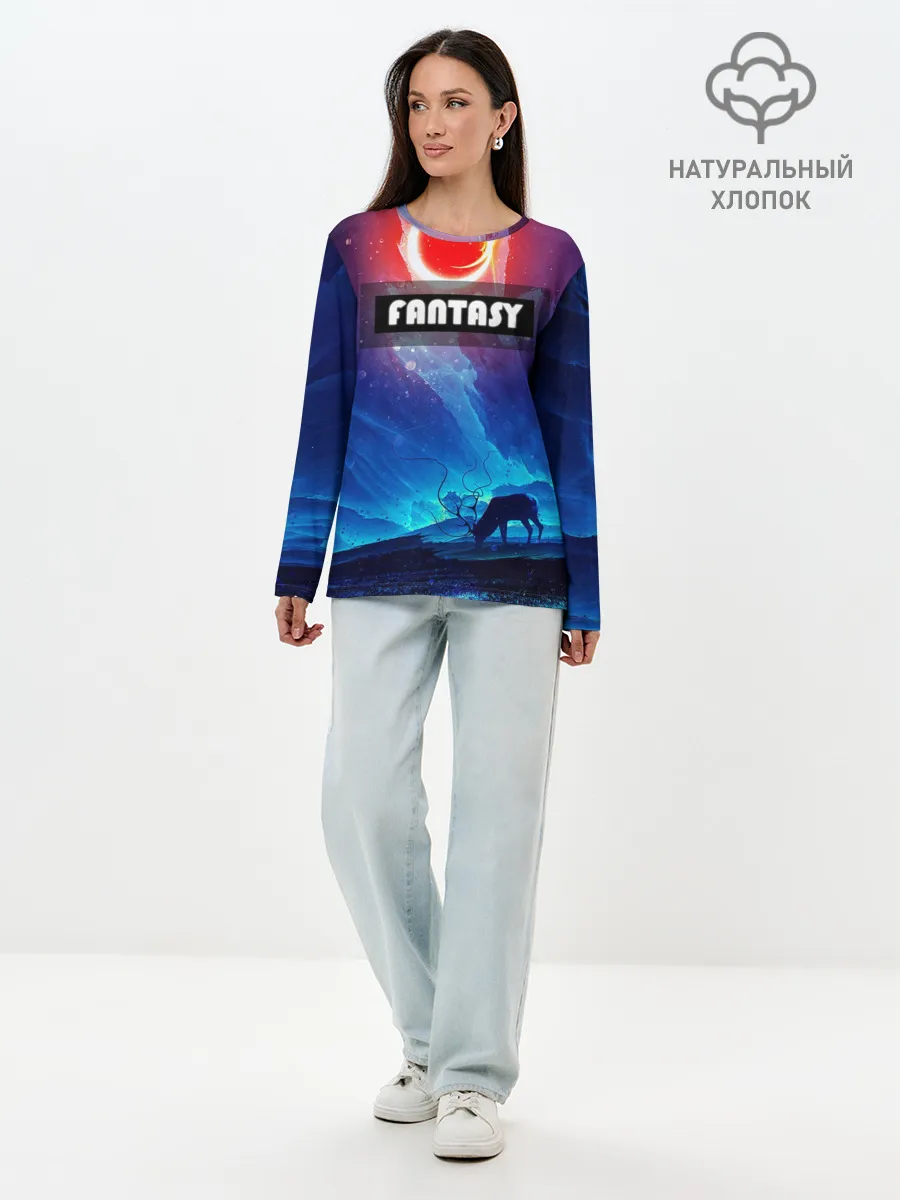 Лонгслив женский. Хлопок / FANTASY