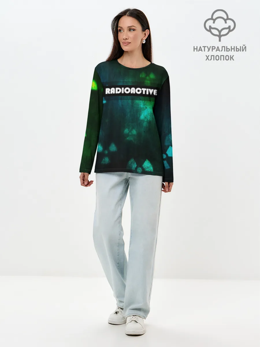 Лонгслив женский. Хлопок / RADIOACTIVE