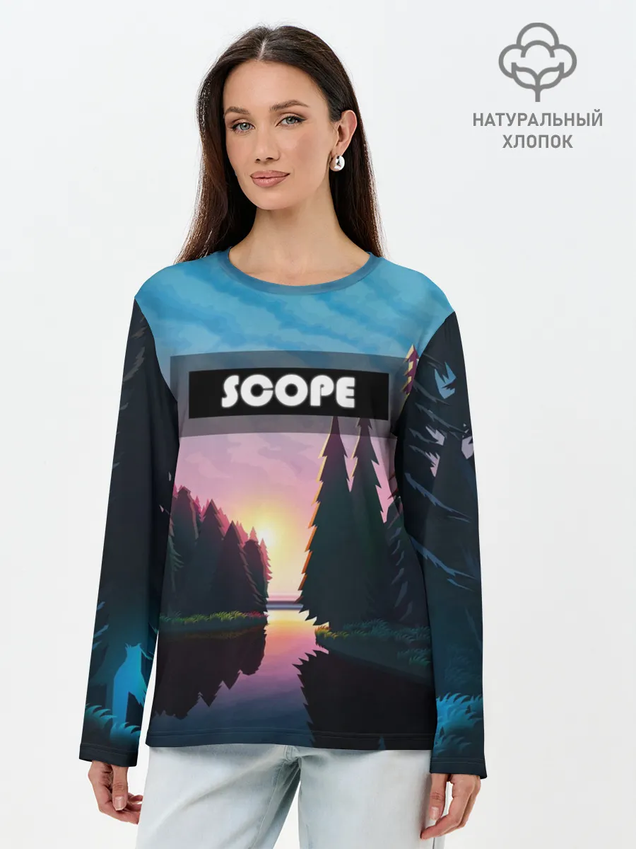 Лонгслив женский. Хлопок / SCOPE