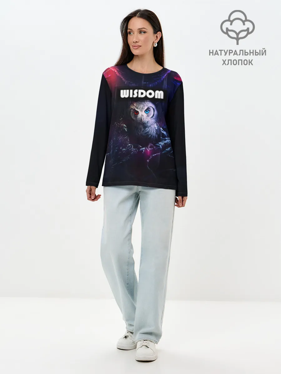 Лонгслив женский. Хлопок / WISDOM