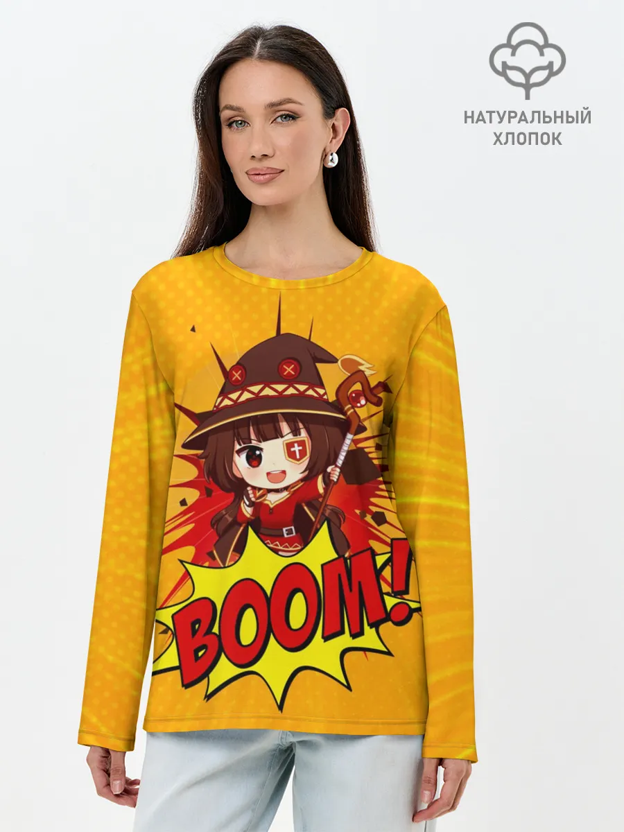 Лонгслив женский. Хлопок / Мегумин BOOM