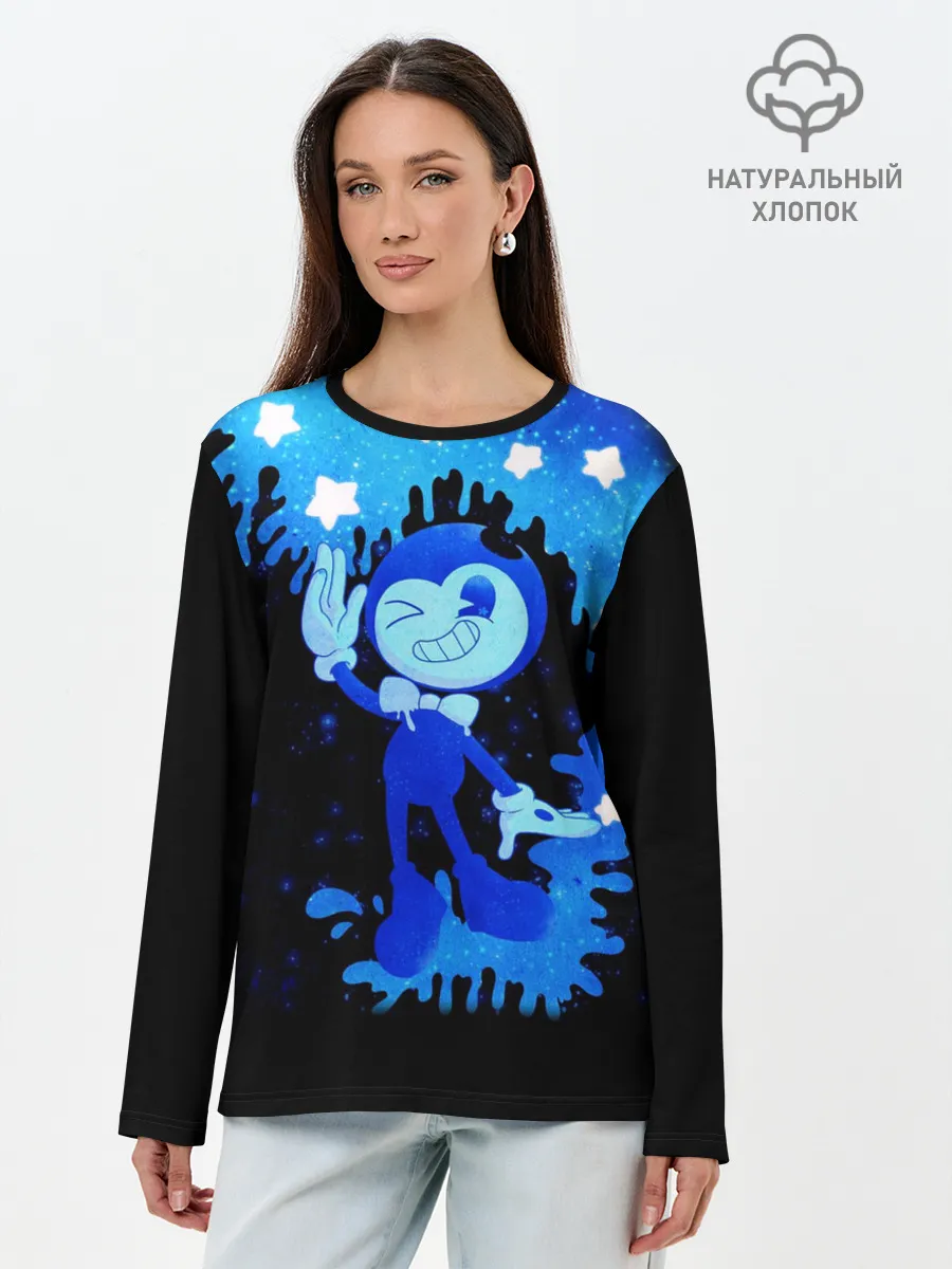 Лонгслив женский. Хлопок / Bendy And The Ink Machine