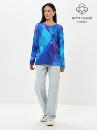 Лонгслив женский. Хлопок / NEON CRYSTALLS