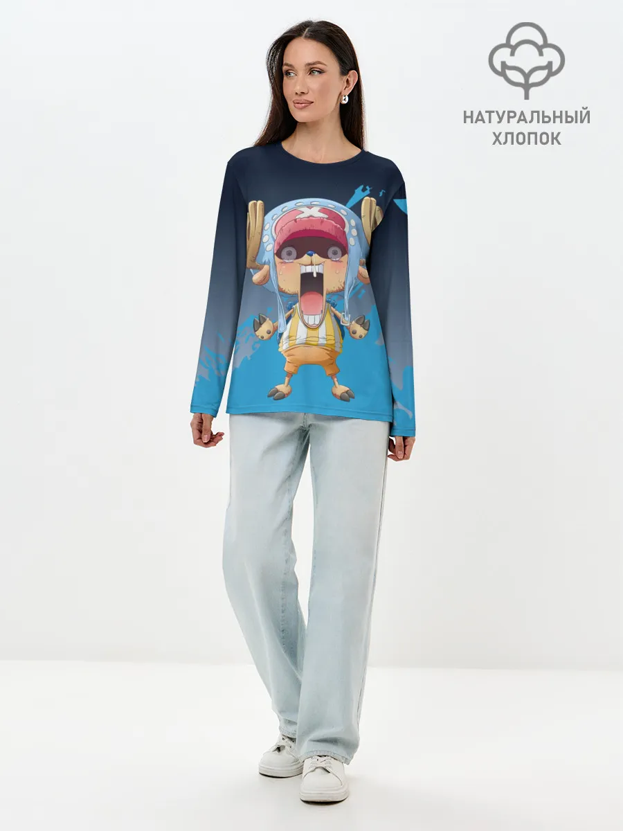 Лонгслив женский. Хлопок / One Piece. Тони Чоппер