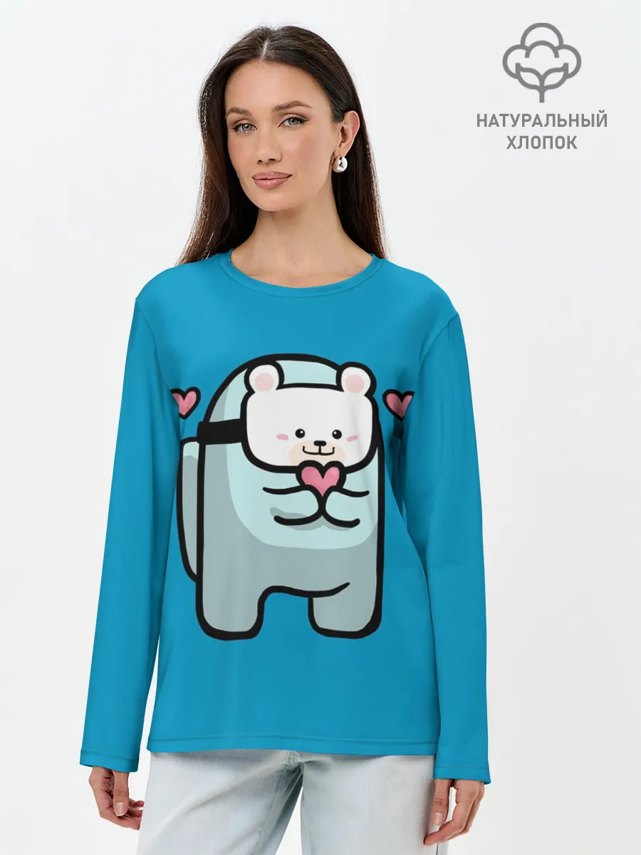 Лонгслив женский. Хлопок / Nyan Cat