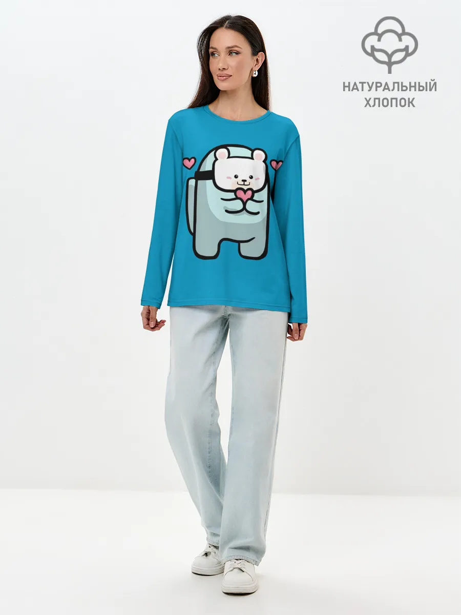 Лонгслив женский. Хлопок / Nyan Cat