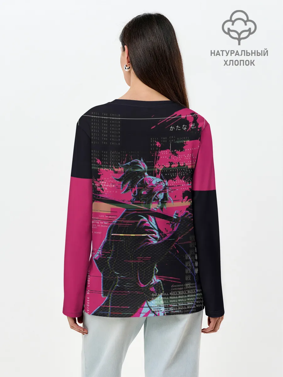 Лонгслив женский. Хлопок / Samurai KATANA ZERO