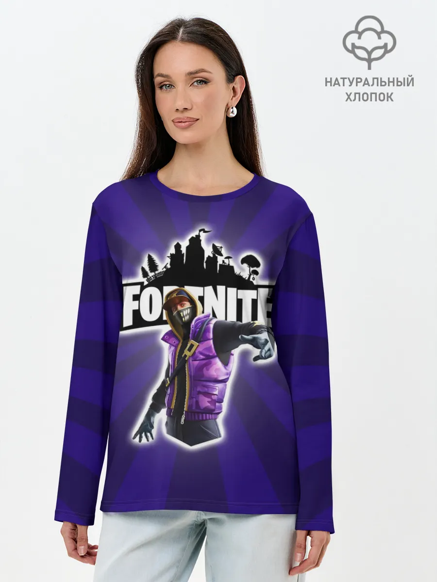 Лонгслив женский. Хлопок / FORTNITE