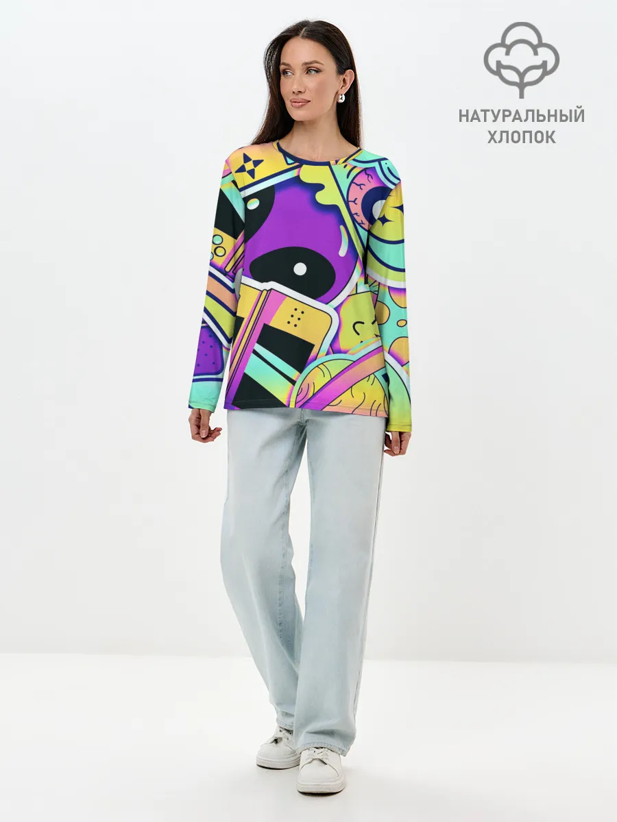 Лонгслив женский. Хлопок / Alien