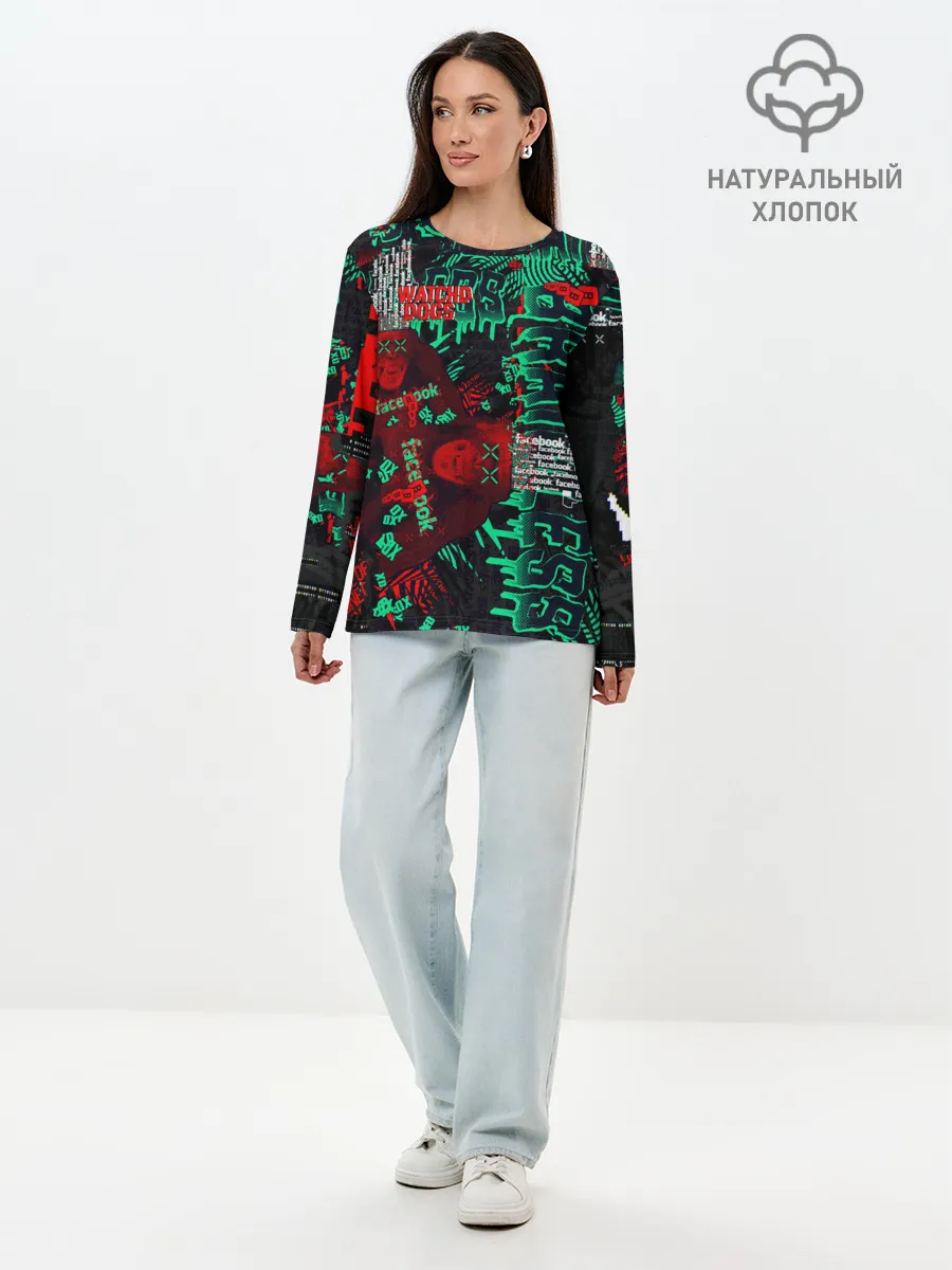 Лонгслив женский. Хлопок / Watch Dogs: Legion