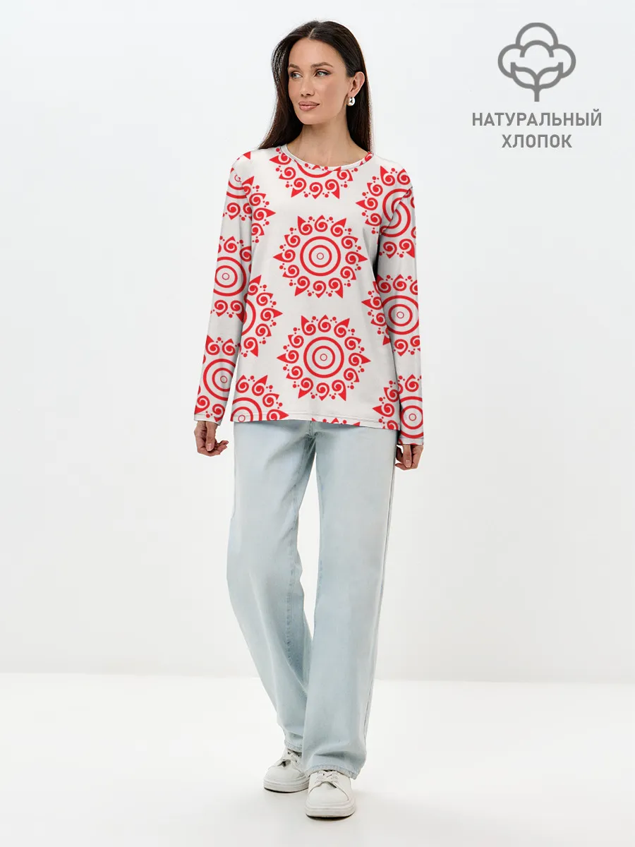 Лонгслив женский. Хлопок / Цишань Вэнь