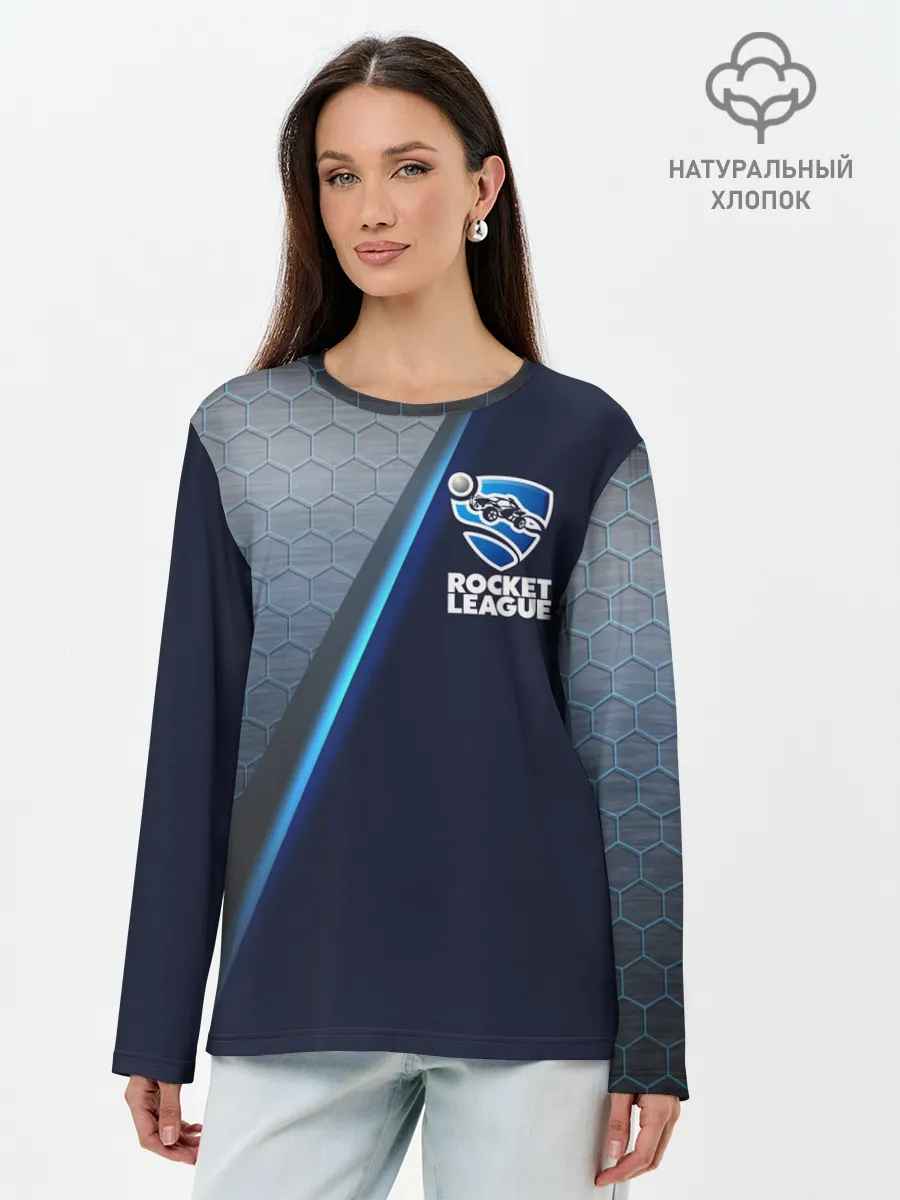 Лонгслив женский. Хлопок / ROCKET LEAGUE.