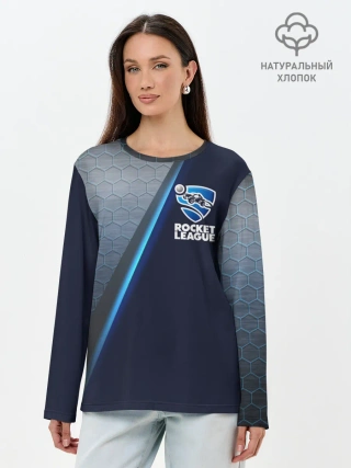 Лонгслив женский. Хлопок / ROCKET LEAGUE.