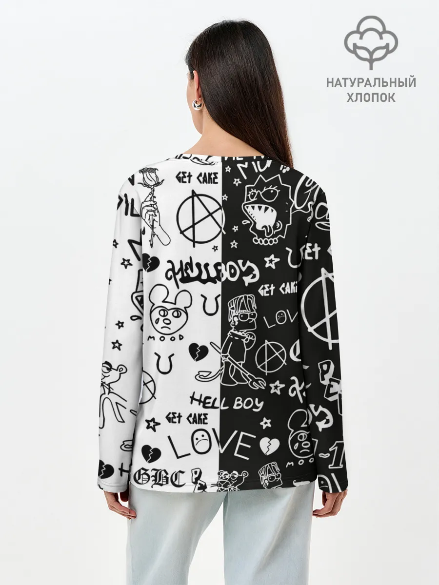 Лонгслив женский. Хлопок / LIL PEEP