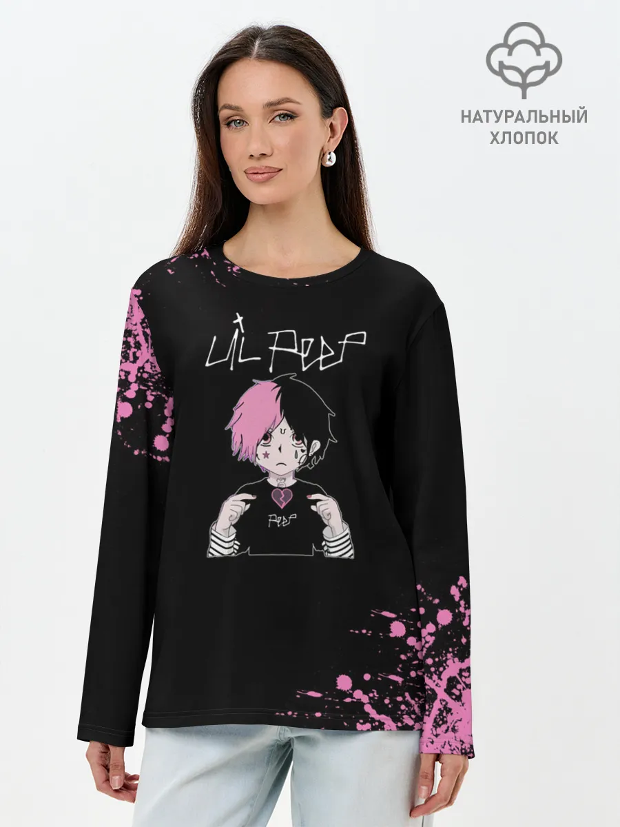 Лонгслив женский. Хлопок / Лил Пип