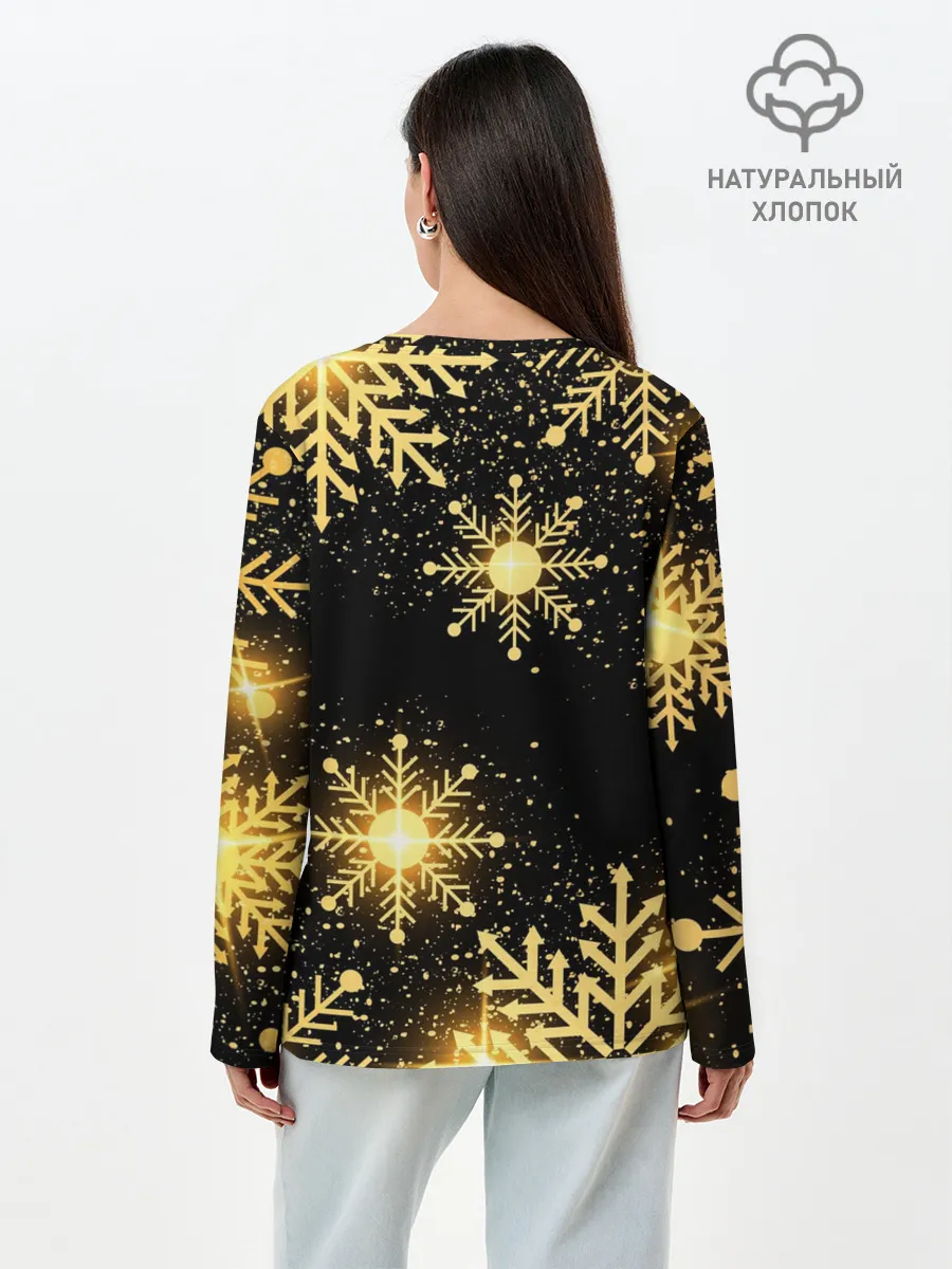 Лонгслив женский. Хлопок / AMONG US НОВОГОДНИЙ