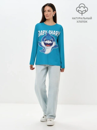 Лонгслив женский. Хлопок / Baby Shark