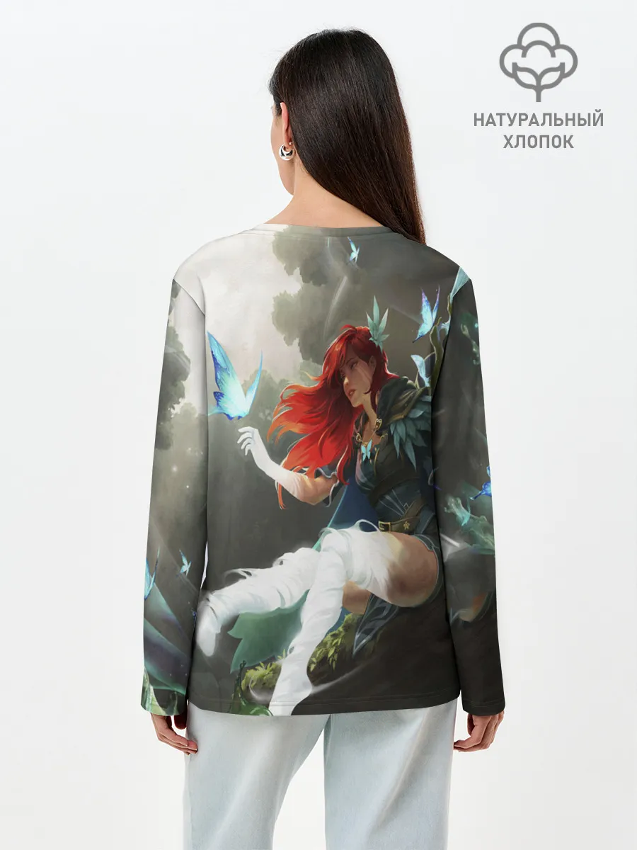 Лонгслив женский. Хлопок / Windranger Dota