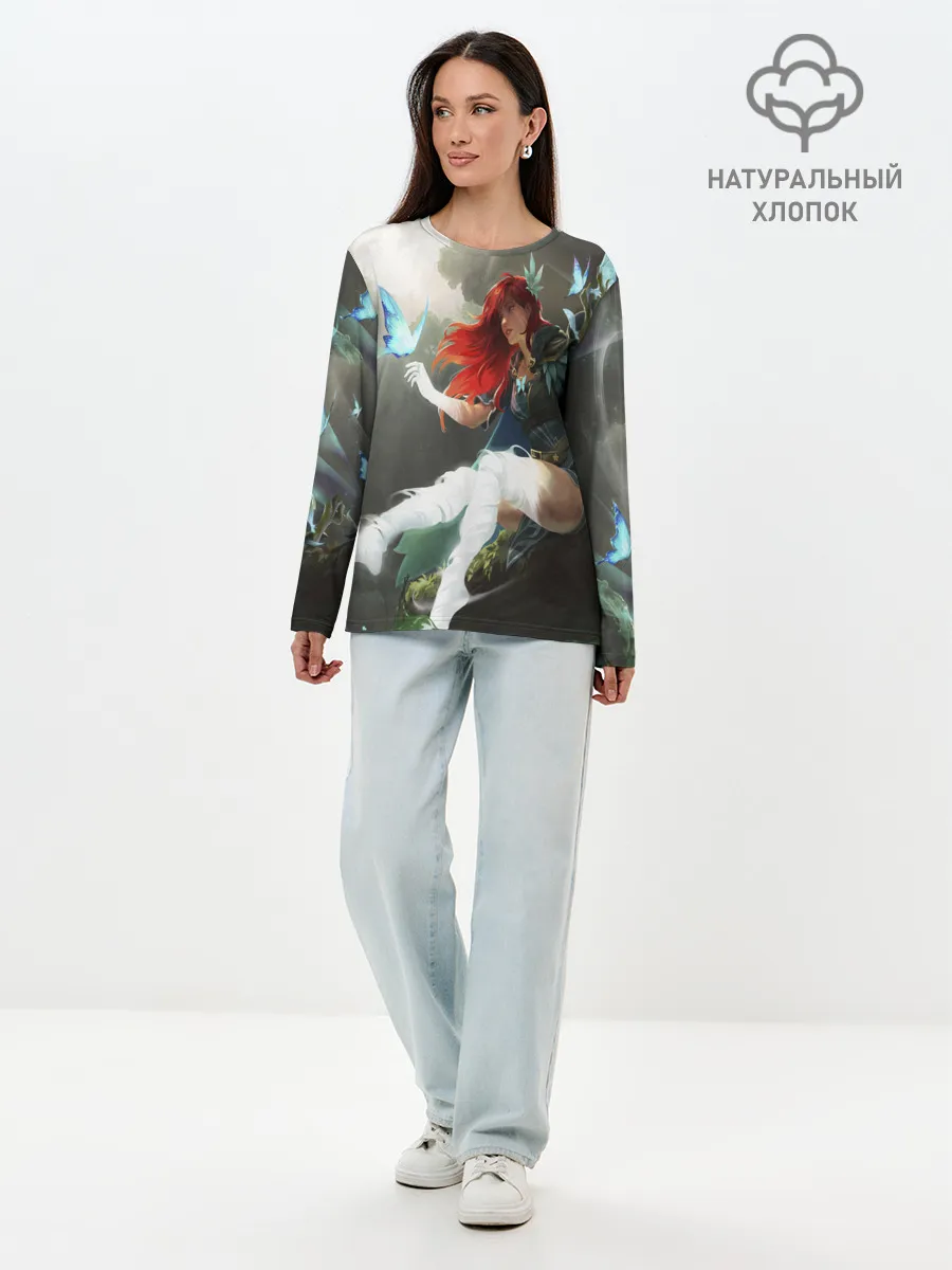 Лонгслив женский. Хлопок / Windranger Dota