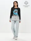 Лонгслив женский. Хлопок / Енот