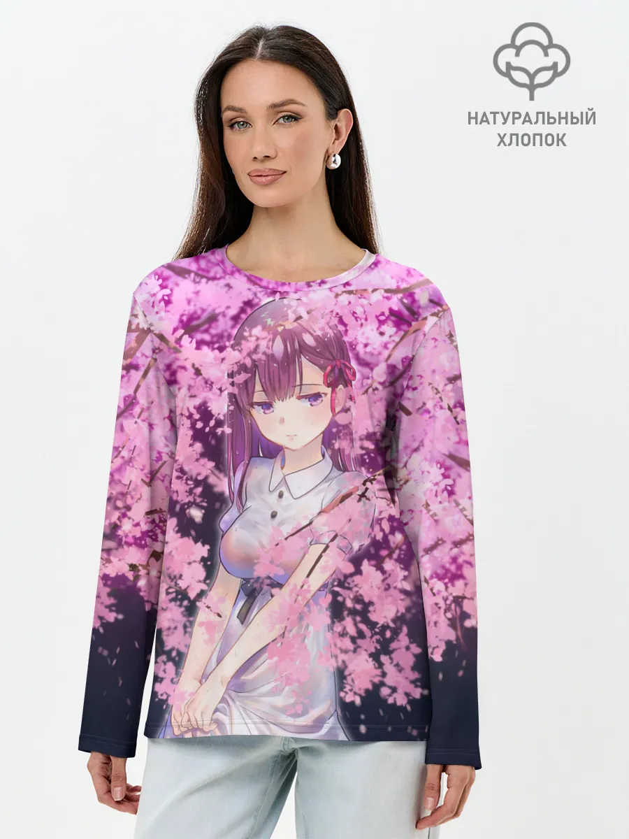 Лонгслив женский. Хлопок / SAKURA