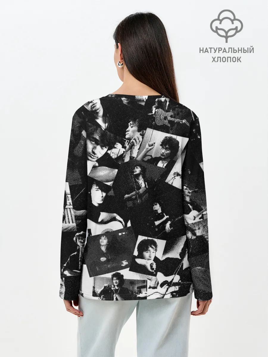 Лонгслив женский. Хлопок / Цой