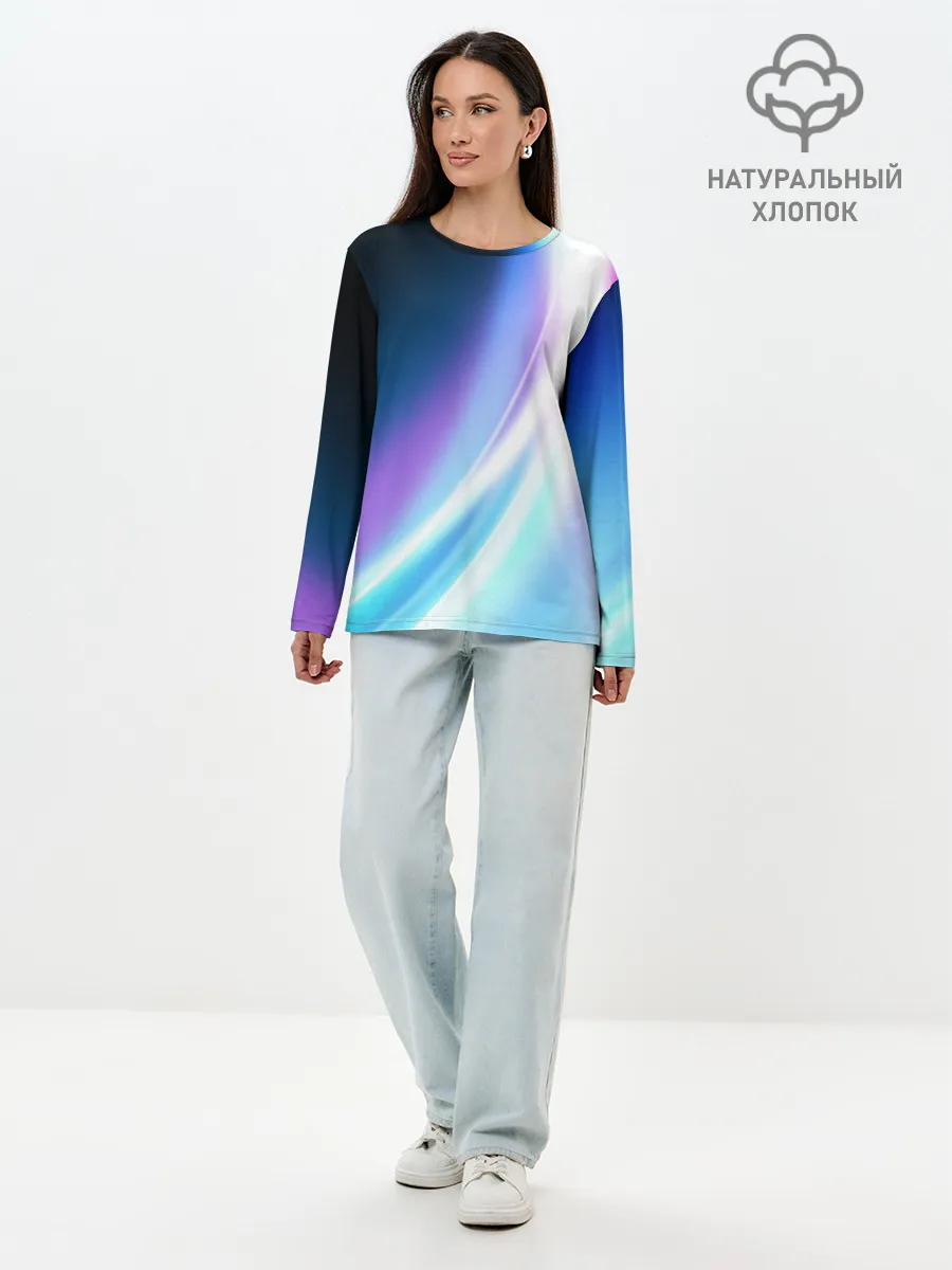 Лонгслив женский. Хлопок / Сияние