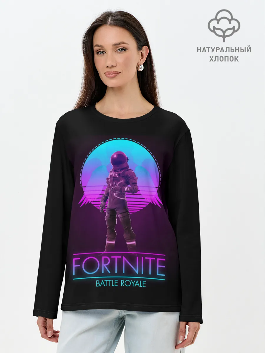 Лонгслив женский. Хлопок / Fortnite