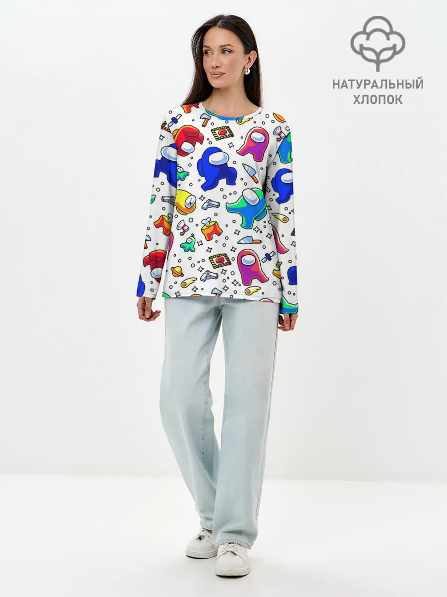 Лонгслив женский. Хлопок / AMONG US