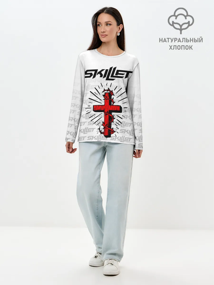 Лонгслив женский. Хлопок / SKILLET