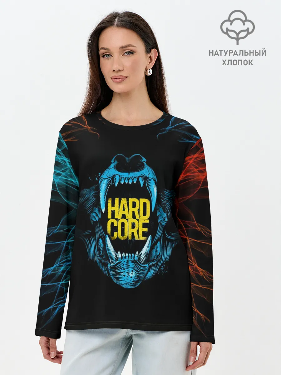 Лонгслив женский. Хлопок / HARD CORE
