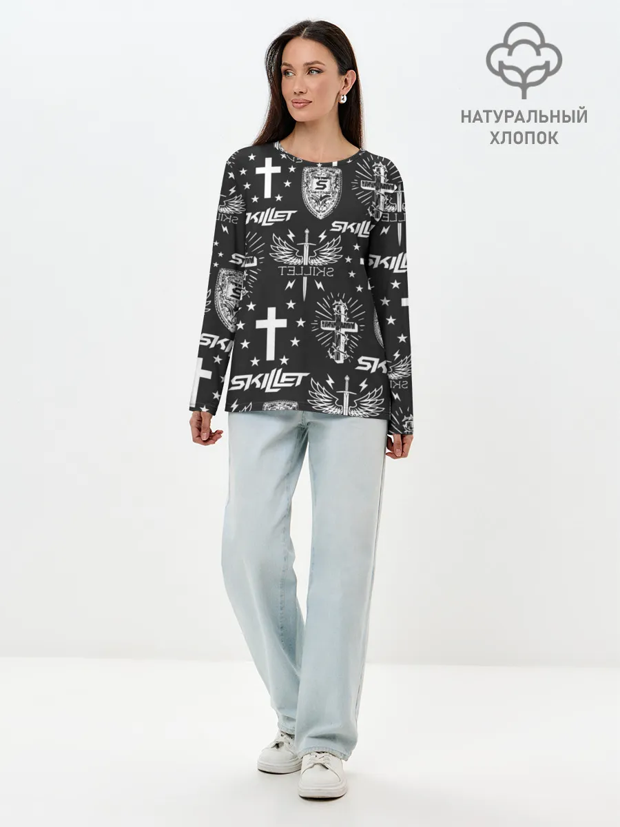 Лонгслив женский. Хлопок / SKILLET