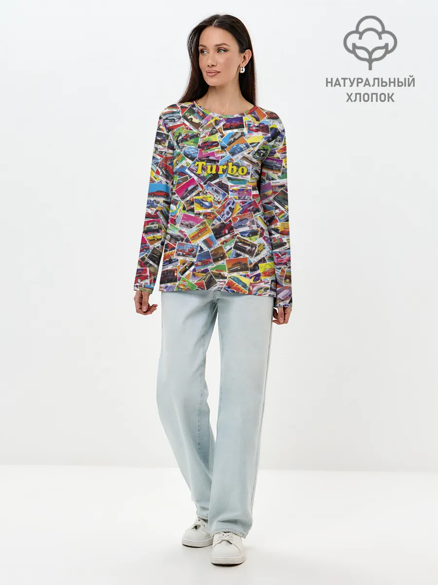 Лонгслив женский. Хлопок / Коллекция вкладышей Turbo