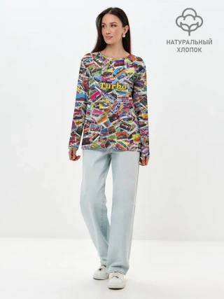 Лонгслив женский. Хлопок / Коллекция вкладышей Turbo