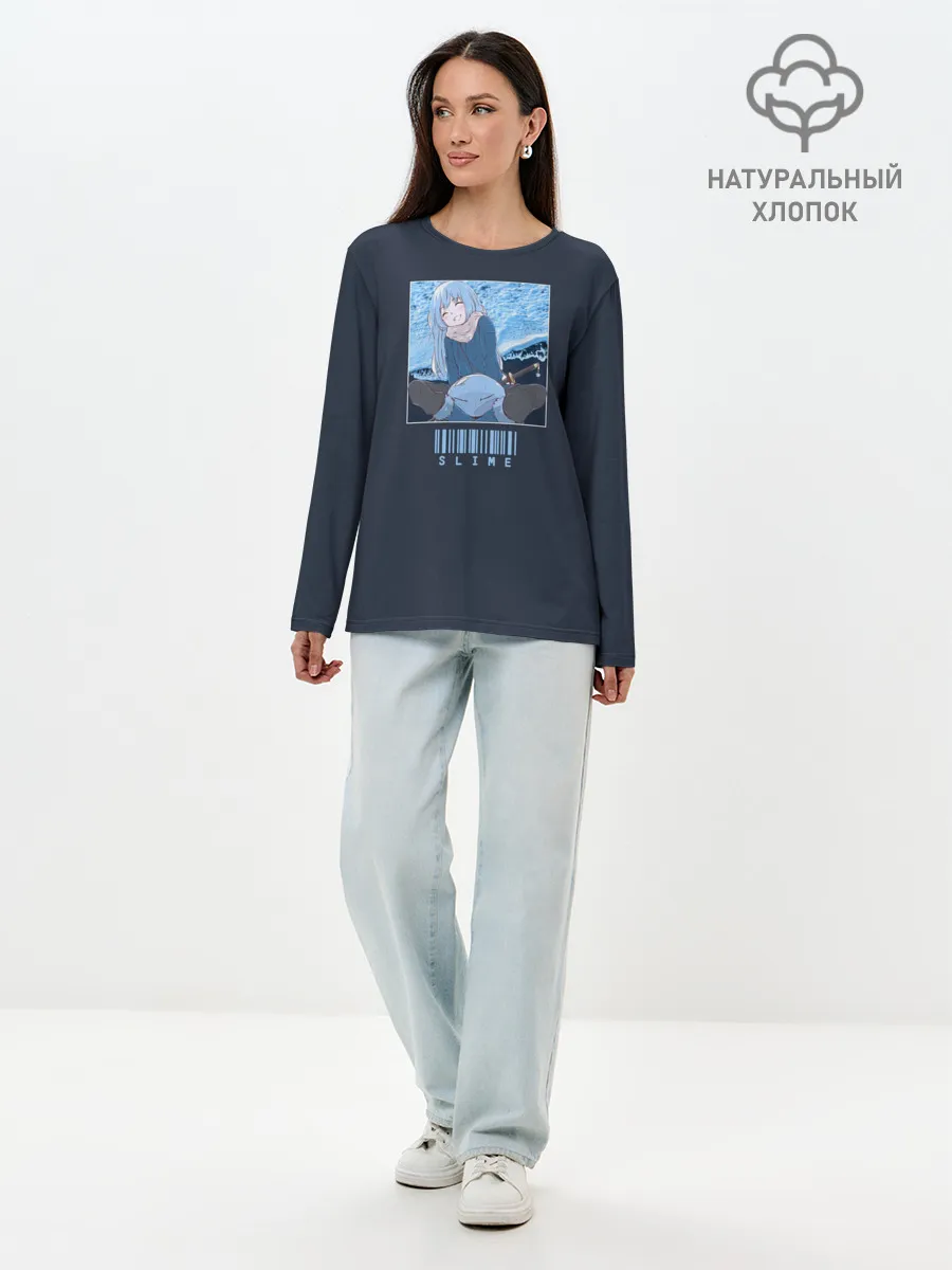 Лонгслив женский. Хлопок / Slime