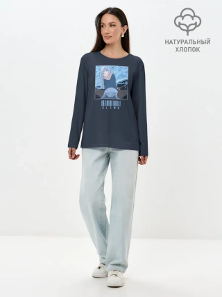 Лонгслив женский. Хлопок / Slime