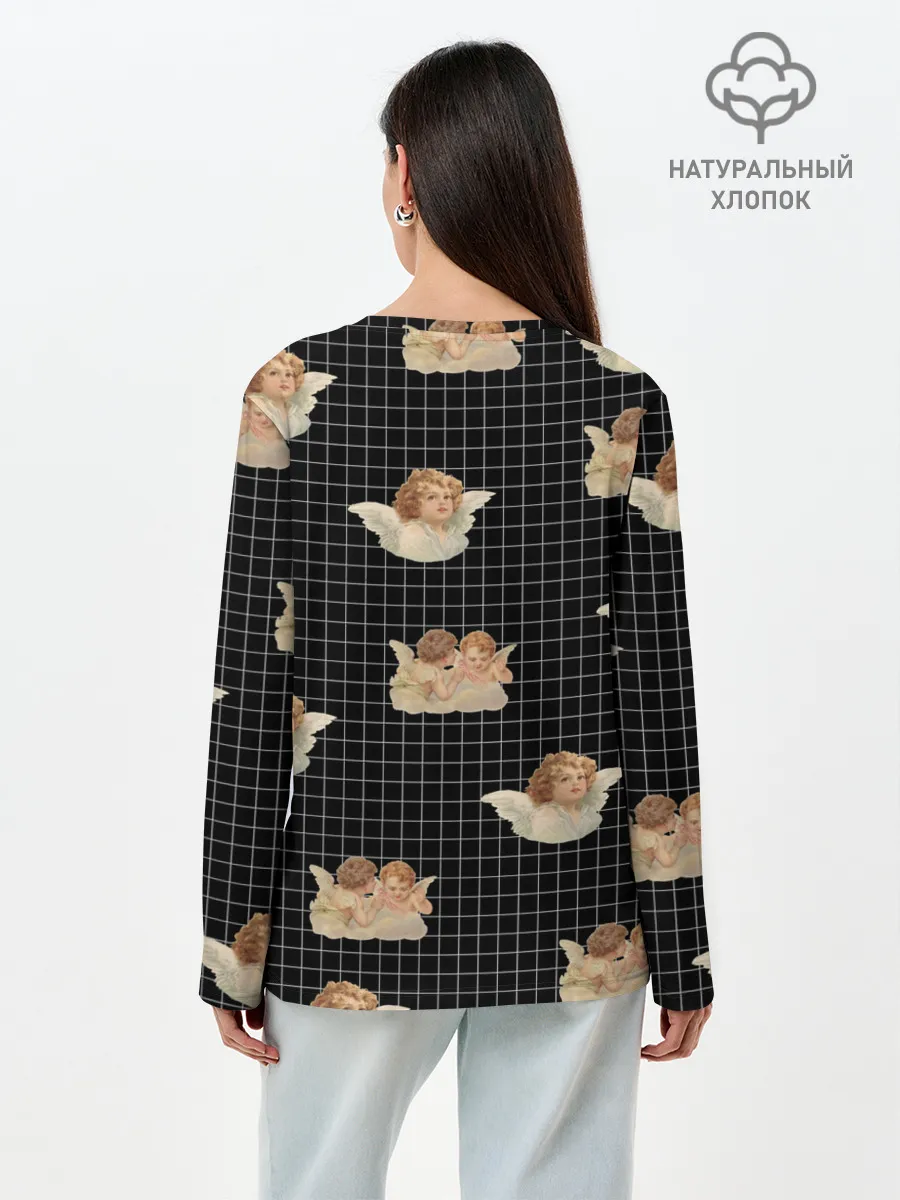 Лонгслив женский. Хлопок / Ангел