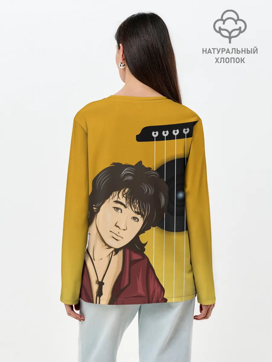 Лонгслив женский. Хлопок / Виктор Робертович Цой