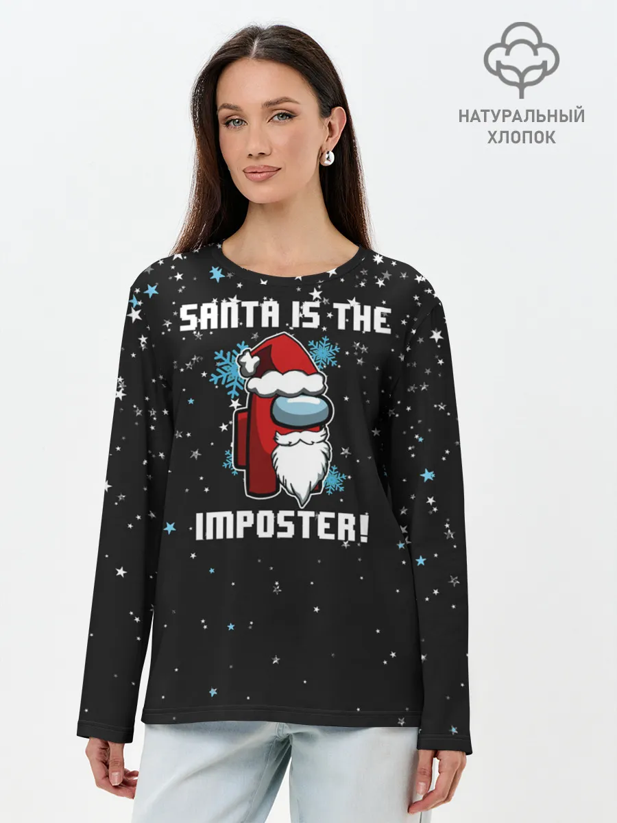 Лонгслив женский. Хлопок / Among Us New Year