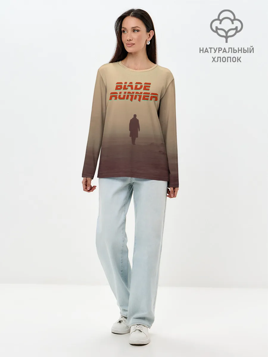Лонгслив женский. Хлопок / Бегущий по лезвию
