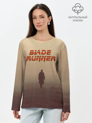 Лонгслив женский. Хлопок / Бегущий по лезвию