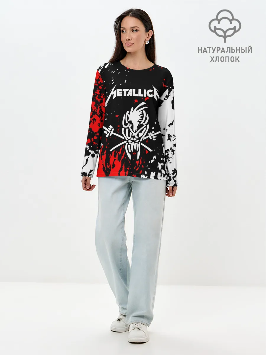 Лонгслив женский. Хлопок / METALLICA