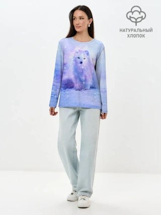 Лонгслив женский. Хлопок / Полярная Лисица