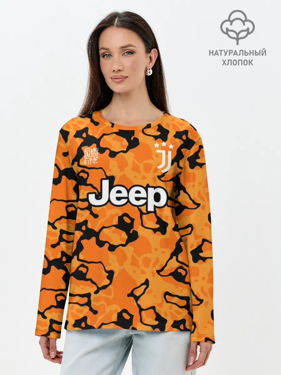 Лонгслив женский. Хлопок / JUVENTUS резервная 20/21