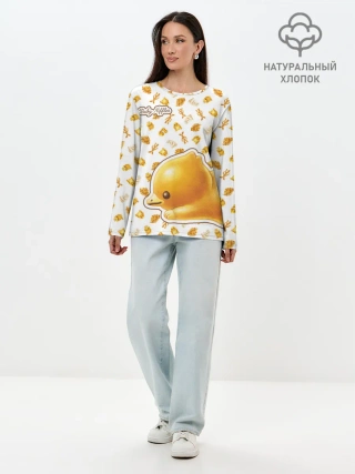 Лонгслив женский. Хлопок / Baby Niffler Sticker