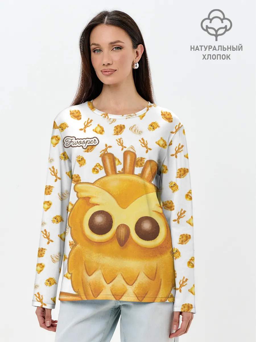 Лонгслив женский. Хлопок / Fwooper Cookie
