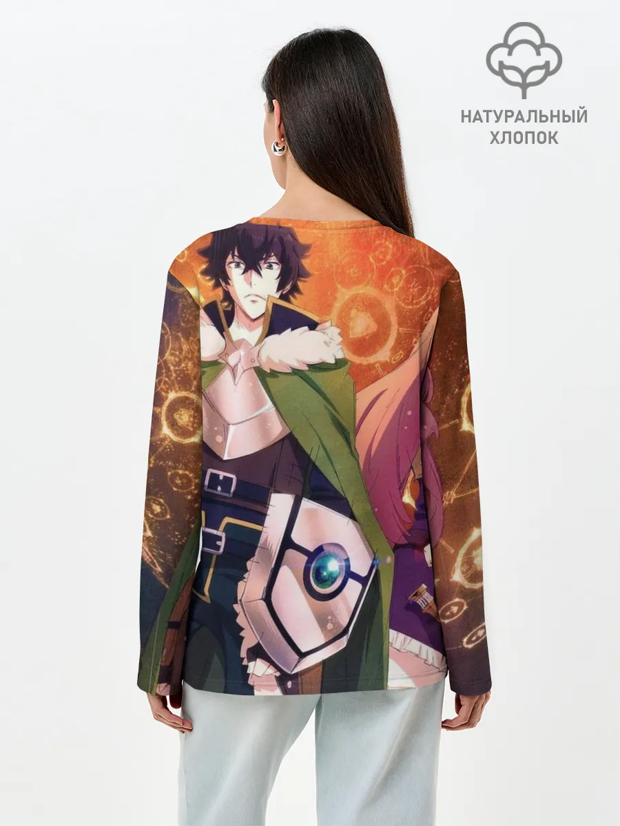 Лонгслив женский. Хлопок / восхождение героя щита