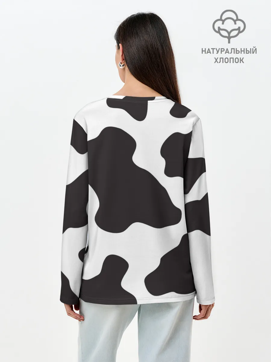 Лонгслив женский. Хлопок / корова