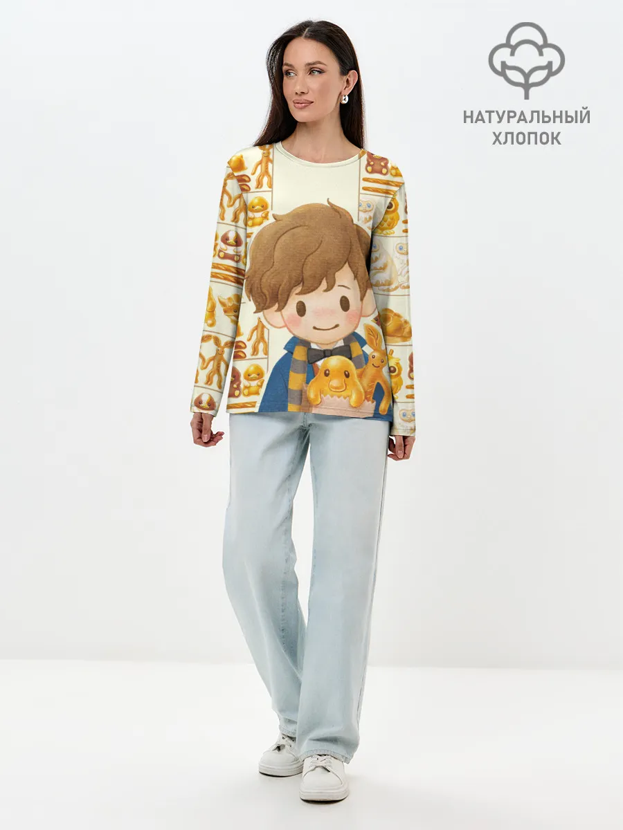 Лонгслив женский. Хлопок / Newton Scamander in Bakery